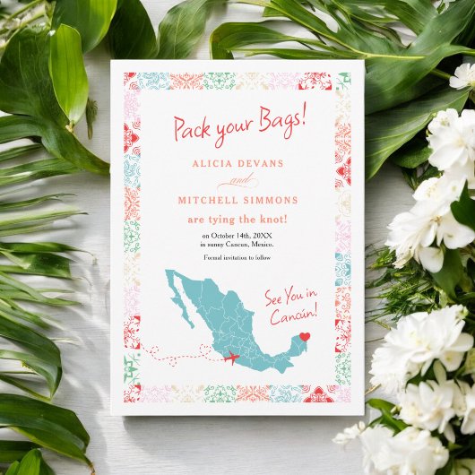 Carte du Mexique tropical destination mariage