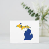 Carte du Michigan Word en forme Art Wolverine Stat (Debout devant)