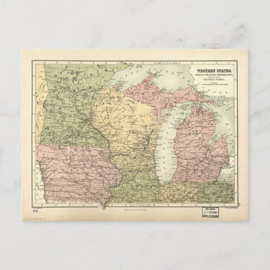 Carte du MidWest américain (1873) (Devant)