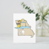 Carte du Missouri MO avec dessin de Saint Louis Ar (Debout devant)