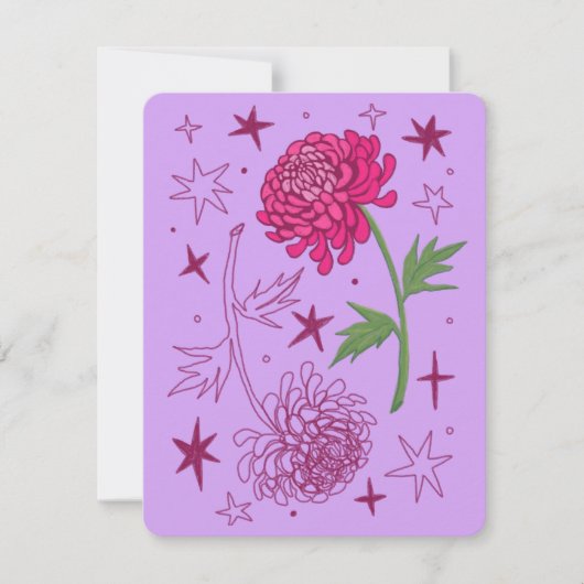 Carte du mois d'anniversaire de novembre (Chrysant (Devant)