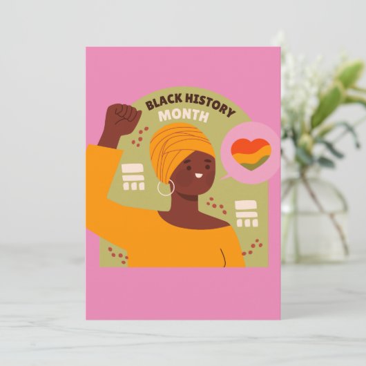 Carte du Mois de l'Histoire des Noirs - Invitation (Debout devant)