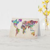 Carte du monde (Fleur jaune)