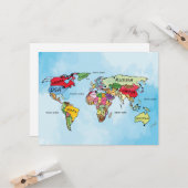 Carte du monde (Devant/Arrière en situation)