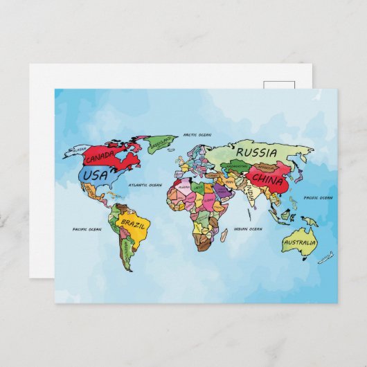 Carte du monde (Devant / Derrière)