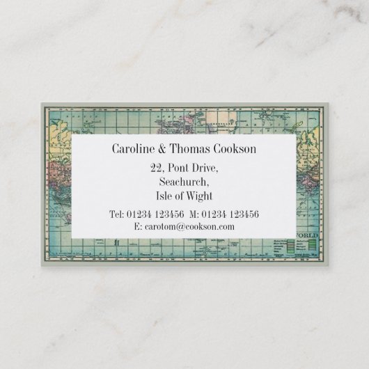 Carte du monde (Devant)