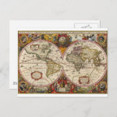 Carte du monde 1630 (Devant / Derrière)