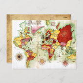 Carte du monde 1675 (Devant / Derrière)