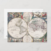 Carte du monde 1685 de Bormeester (Devant / Derrière)