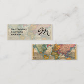 Carte du monde 1700s Antique Continents (Devant / Derrière)