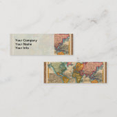 Carte du monde 1700s Antique Continents (Devant / Derrière)