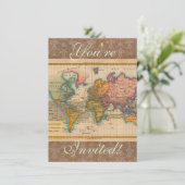 Carte du monde 1700s Antique Continents (Debout devant)