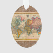 Carte du monde 1700s Antique Continents (devant)