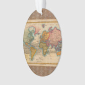 Carte du monde 1700s Antique Continents (devant)