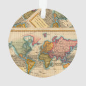 Carte du monde 1700s Antique Continents (dos)