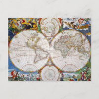 CARTE DU MONDE, 17ème SIÈCLE