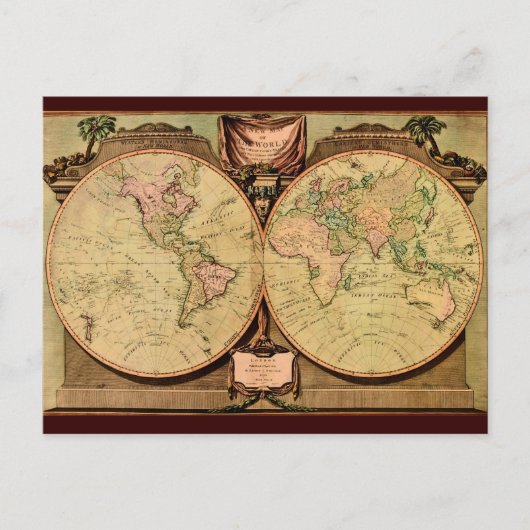Carte du monde à double hémisphère du capitaine Co (Devant)