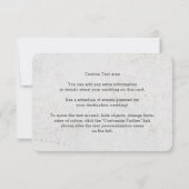 Carte du monde à l'aquarelle Programme de mariage  (Dos)