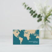 Carte du monde Agent de voyage international surdi (Debout devant)