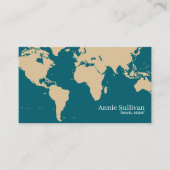 Carte du monde Agent de voyage international surdi (Devant)