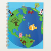 Carte du monde animal Mignonne illustration de la  (Devant)