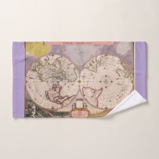 Carte du monde antique (Serviette à main)