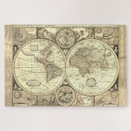 Carte du monde antique 1000 pièce Jigsaw Puzzle de (Horizontal)