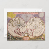 Carte du monde antique 17ème siècle (Devant / Derrière)