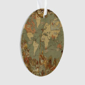 Carte du monde Antique 1886 Illustré (devant)