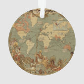 Carte du monde Antique 1886 Illustré (dos)