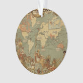 Carte du monde Antique 1886 Illustré (devant)