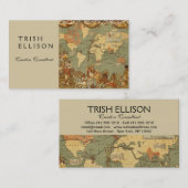 Carte du monde Antique 1886 Illustré (Devant / Derrière)