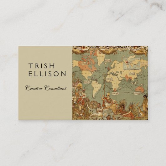 Carte du monde Antique 1886 Illustré (Devant)