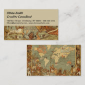 Carte du monde Antique 1886 Illustré (Devant / Derrière)