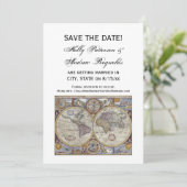 Carte du monde antique #3 Enregistrez la date (Debout devant)