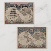 Carte du monde antique : Art de la cartographie hi (Devant / Derrière)