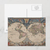 Carte du monde antique : Art de la cartographie hi (Devant / Derrière)