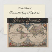 Carte du monde antique : Art de la cartographie hi (Devant / Derrière)