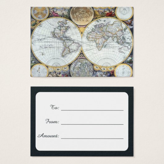 Carte du monde antique, Atlas Maritimus par John S (Devant & derrière)