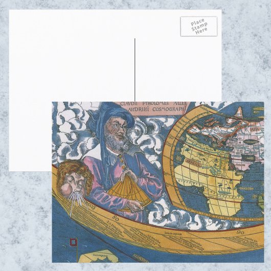 Carte du monde antique avec Claudius Ptolemy, 1507