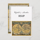 Carte du monde antique, BG blanc RSVP (Devant / Derrière)