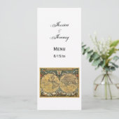 Carte du monde antique Blanc #3 Cartes de menu (Debout devant)