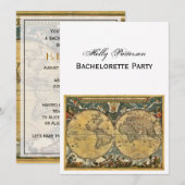 Carte du monde antique, Blanc BG V Bachelorette (Devant / Derrière)