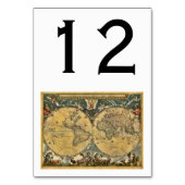 Carte du monde antique, Blanc Numéro de table BG (Dos)