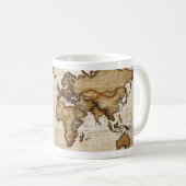 Carte du monde Antique café Mug (Devant droit)