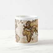 Carte du monde Antique café Mug (Centre)