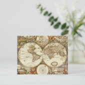 Carte du monde antique, ch. 1680. Par Frederick de (Debout devant)