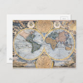 Carte du monde antique cool (Devant / Derrière)