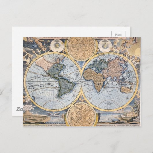 Carte du monde antique cool (Devant / Derrière)