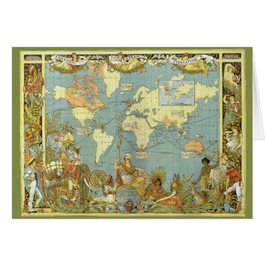 Carte du monde antique de l'Empire britannique, 18 (Devant horizontal)